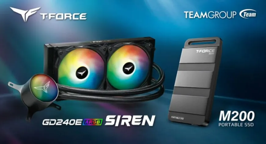 TEAMGROUP SIREN GD240E AIO ARGB CPU liquid cooler and M200 portable SSD