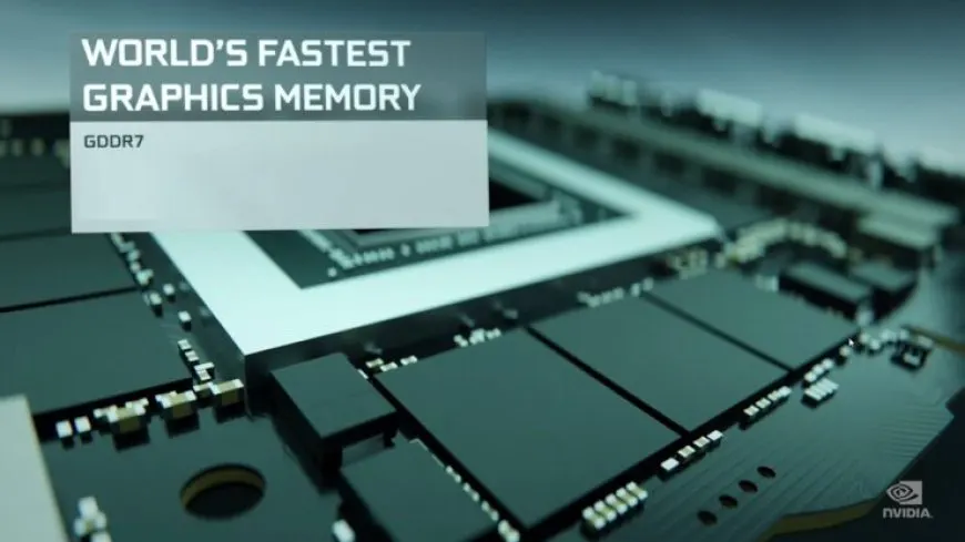 Samsung DDR6-12800 memory chip with GDDR6+ and GDDR7 specifications for next generation graphics cards