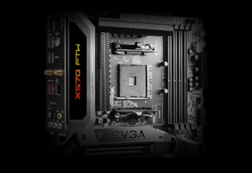 EVGA X570 FTW WiFi motherboard supporting AMD Socket AM4.