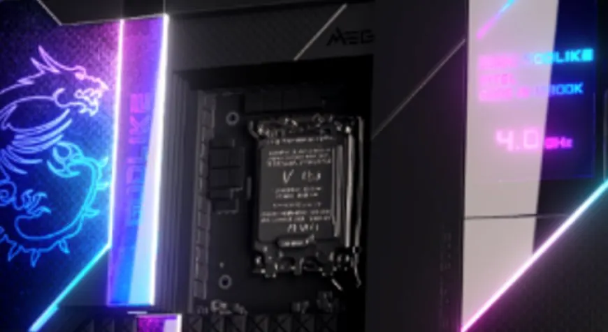 MSI gaming hardware lineup featuring the MEG Z690 GODLIKE motherboard at CES 2022