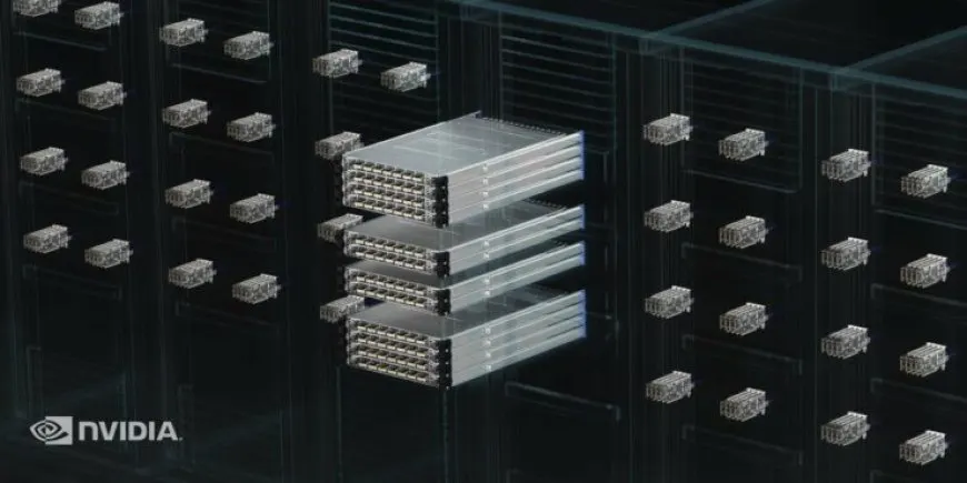 The NVIDIA Quantum-2 InfiniBand switch and BlueField-3 DPU hardware components are visible.