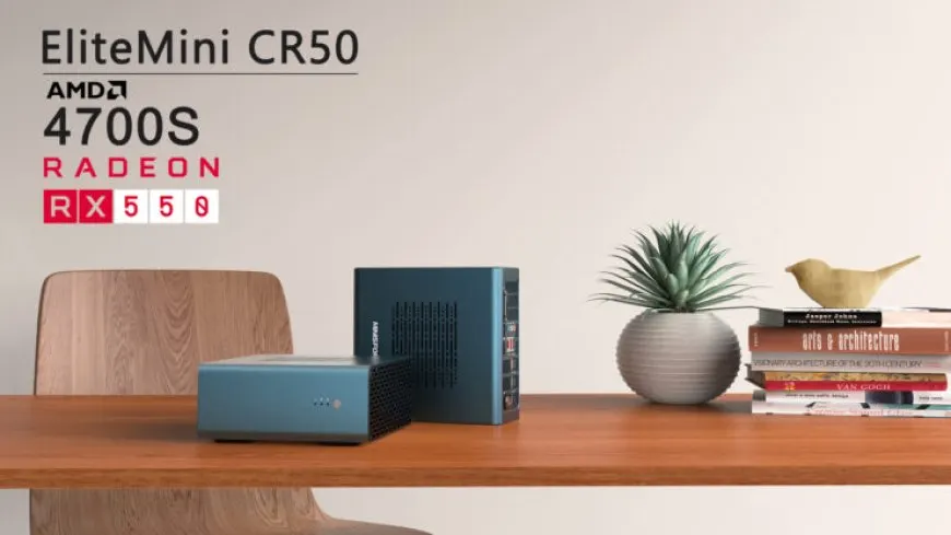 MINISFORUM EliteMini CR50 mini PC with AMD 4700S APU, 8 Zen 2 cores, and Radeon RX 550 graphics