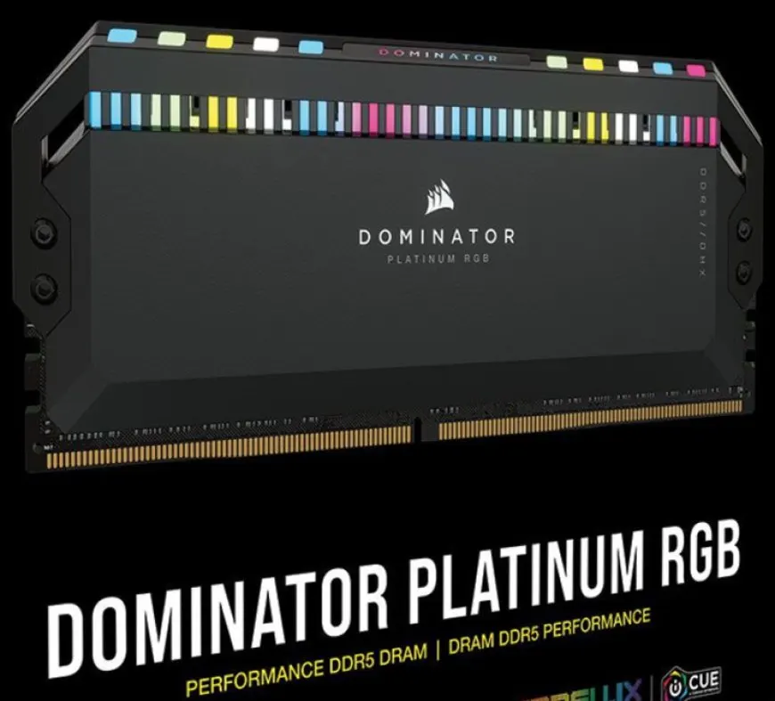 Corsair, AORUS, and ASGARD DDR5 memory kits are displayed side by side.