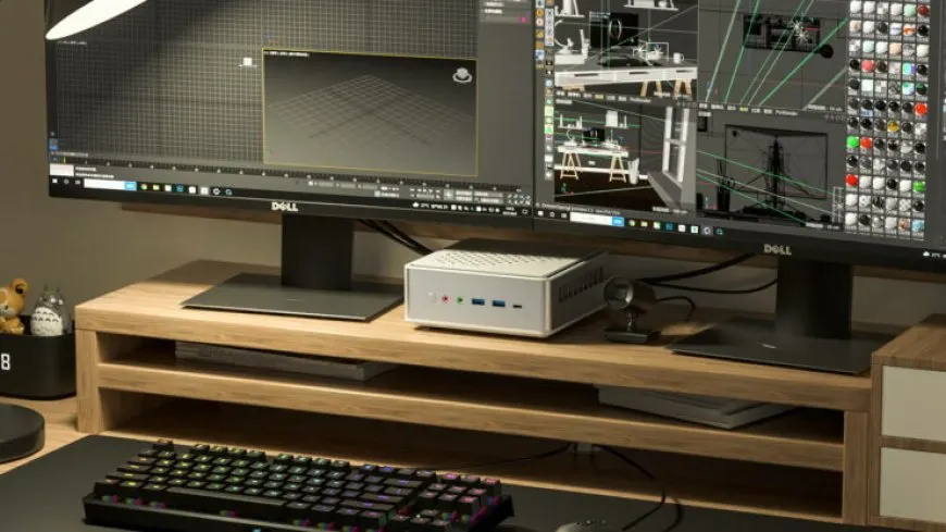 The Minisforum Elitemini HM90 mini computer features an AMD Ryzen 9 4900H processor and a compact chassis.