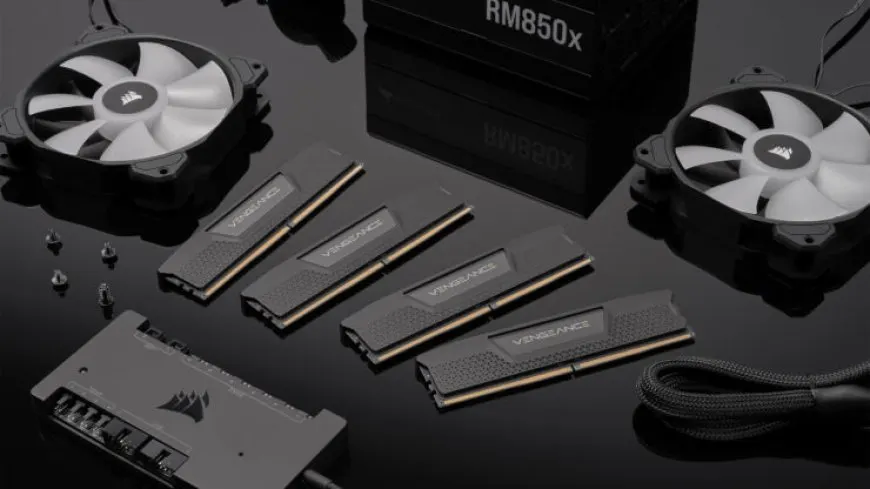 Corsair DDR5 Dominator and Vengeance series memory modules appear alongside V-Color DDR5-6333 modules.