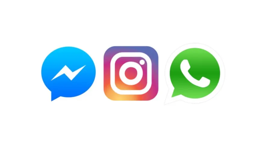 Facebook, Instagram, WhatsApp and Workplace service status pages during a widespread outage