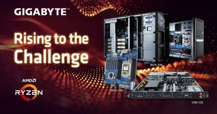 Gigabyte workstation powered by AMD Threadripper 3995WX.