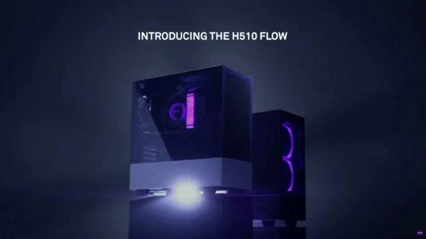 The NZXT H510 Flow computer case displays front mesh panels and a modular interior layout for improved airflow.