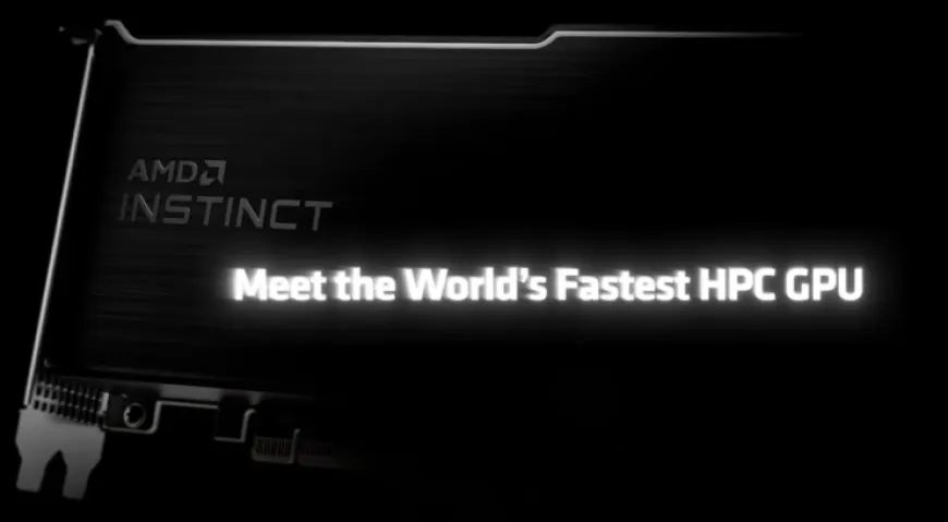 AMD Instinct MI200 MCM GPU architecture showing 110 compute units per chip