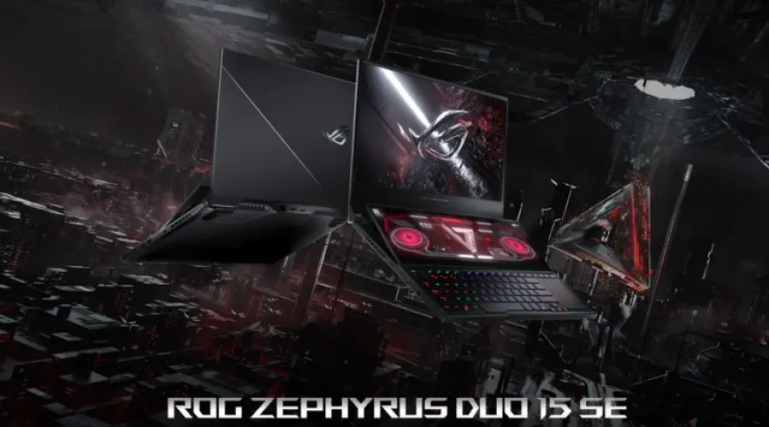 ASUS ROG Zephyrus Duo SE 15 laptop features AMD Ryzen 9 5980HX overclockable CPU.