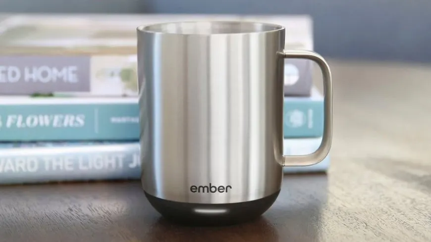 The stainless steel Ember Mug 2 smart mug is discounted to ninety dollars at Best Buy.