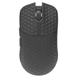 The G-Wolves HTX Ultra mouse displays its symmetrical shell and internal switch mechanism.