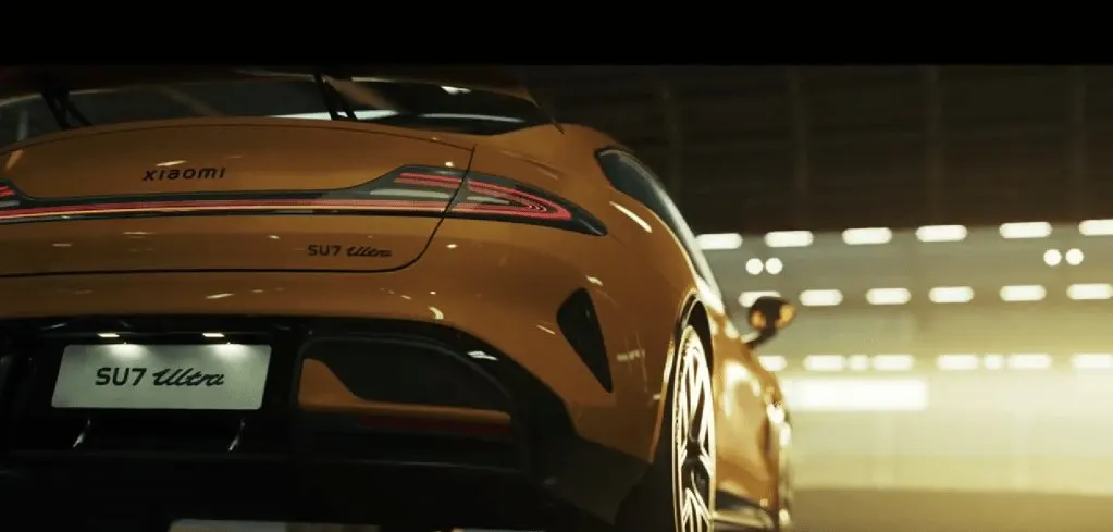 The Xiaomi SU7 Ultra electric sedan appears in the Gran Turismo 7 racing simulation.