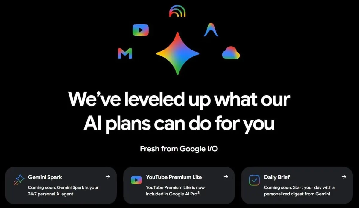 Google One AI subscription tiers now include YouTube Premium streaming benefits and generative AI tools.