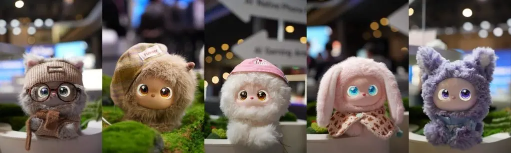 ZTE iMoochi AI companion device showcased at Mobile World Congress 2026 with pet-inspired design and ambient interaction f...