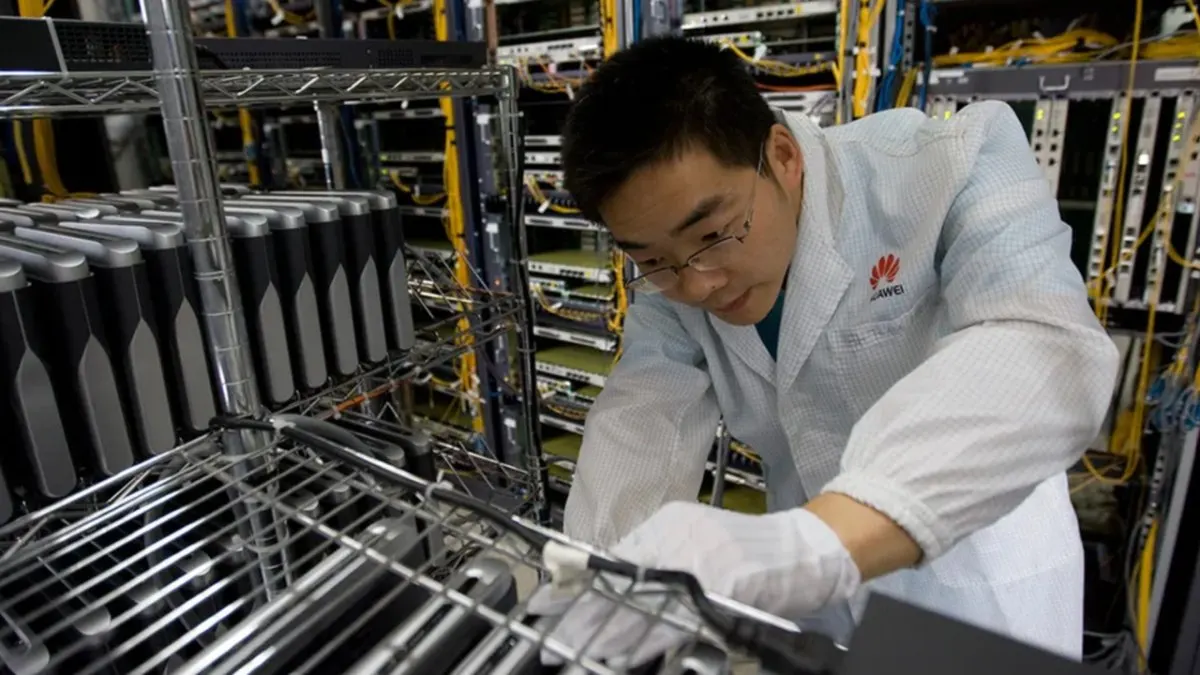 LineShine CPU-only supercomputer rack featuring LX2 processor modules designed to bypass GPU restrictions.