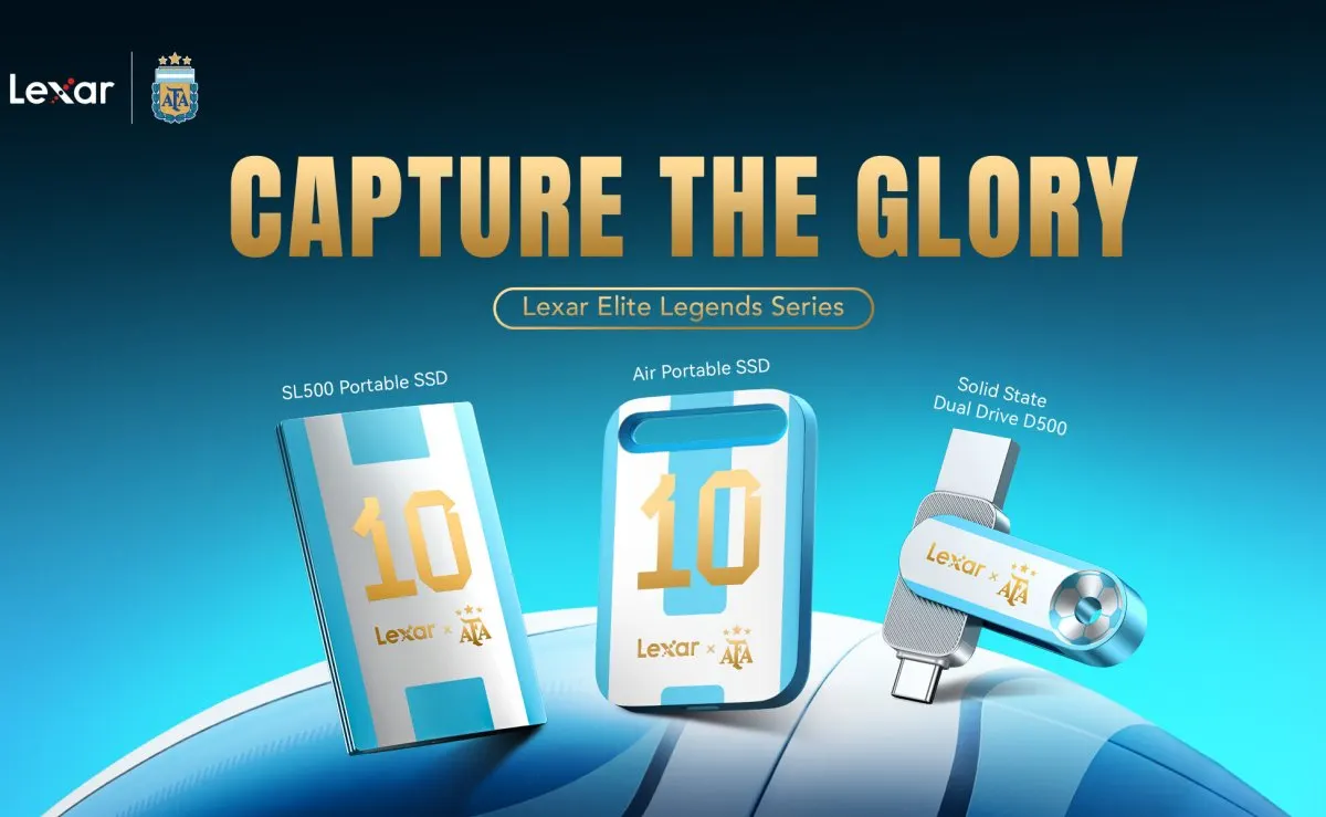 Lexar and Argentine Football Association co-branded storage collection