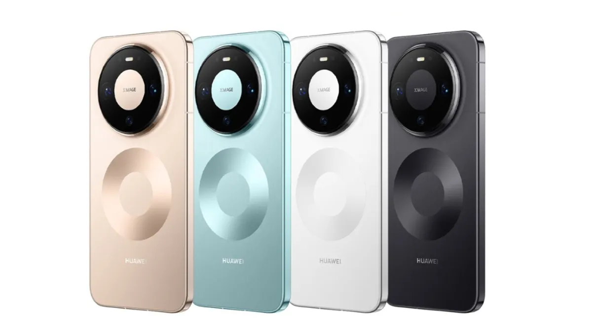 A detailed view of the Huawei Mate 90 smartphone and the Kirin 9050 Pro processor chip.