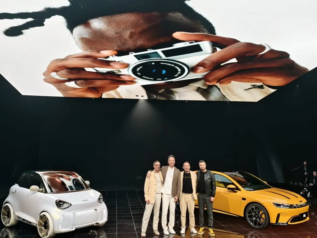 smart #2 concept car and #6 EHD hybrid hatchback displayed ahead of the Beijing Auto Show
