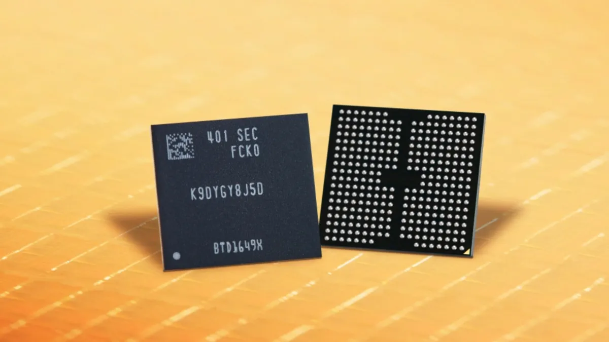 Samsung uses advanced packaging to stack two 450-layer V-NAND modules into a single 900-layer V-NAND chip.