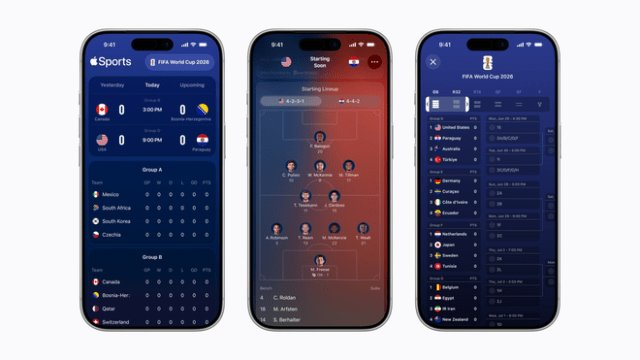 Apple Sports expands to more than 90 new countries, adds real-time FIFA World Cup 2026 features