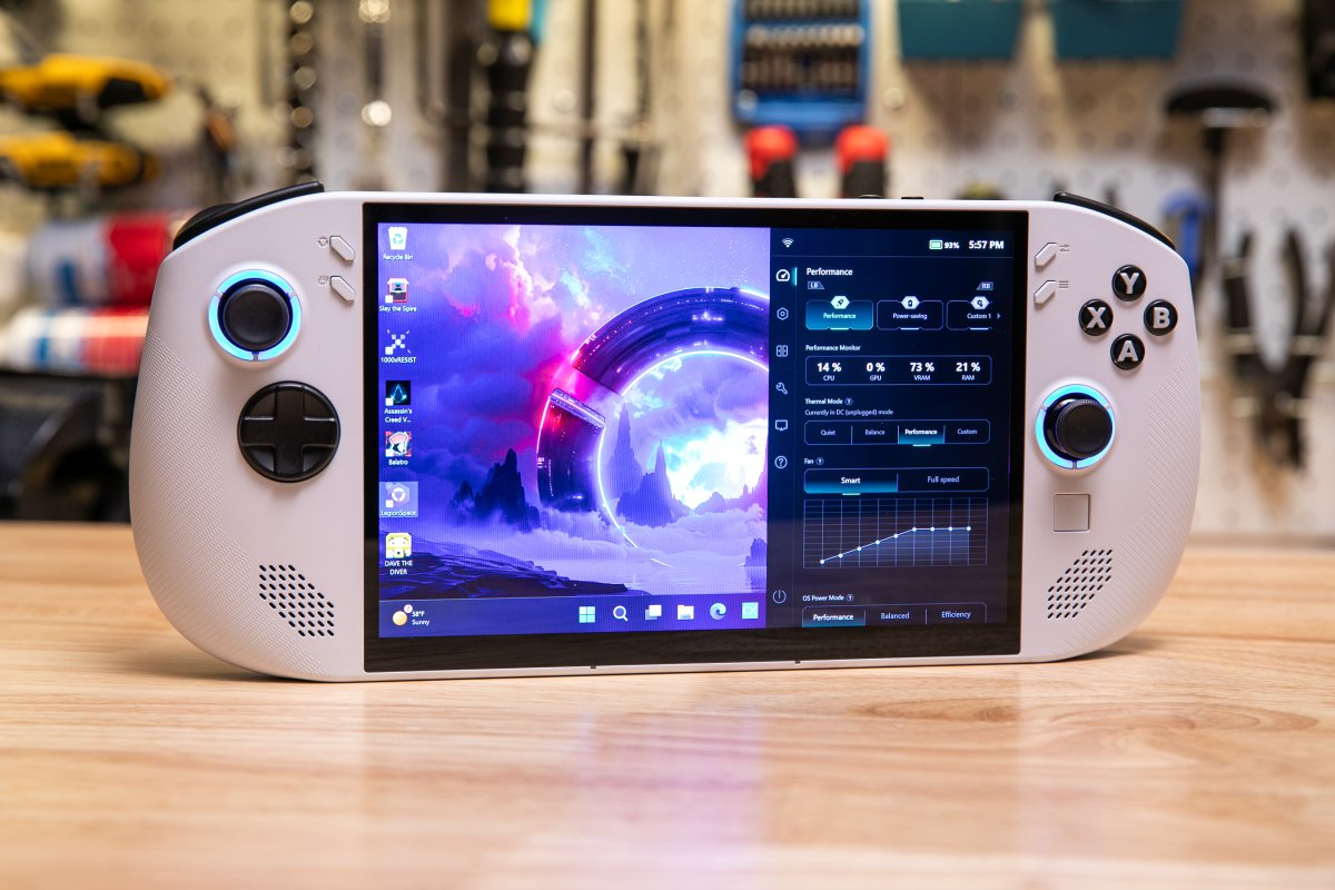 Lenovo Legion Go S handheld gaming console priced at $549.99 featuring Ryzen Z2 Go processor and eight-inch display.