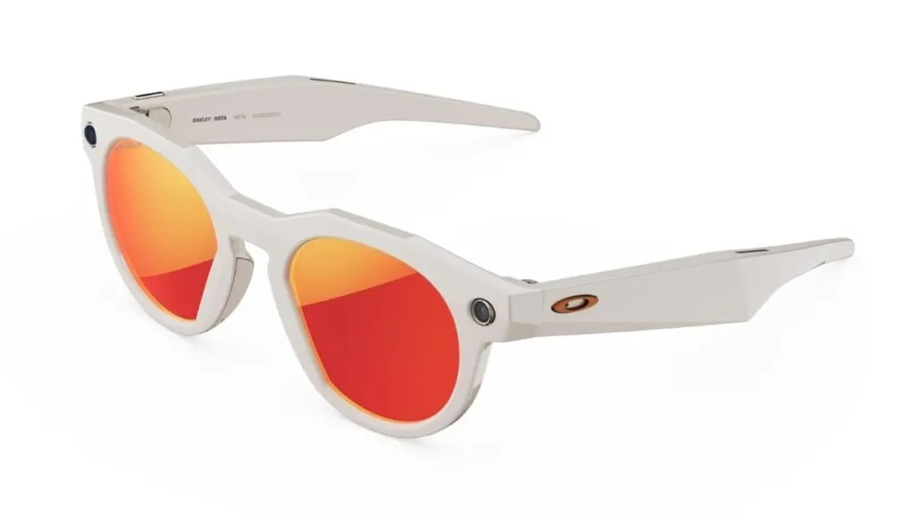 The Oakley Meta HSTN smart glasses feature a modern frame and integrated display components.