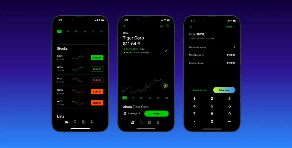 A digital illustration shows artificial intelligence managing stock trades and credit accounts on a financial platform.