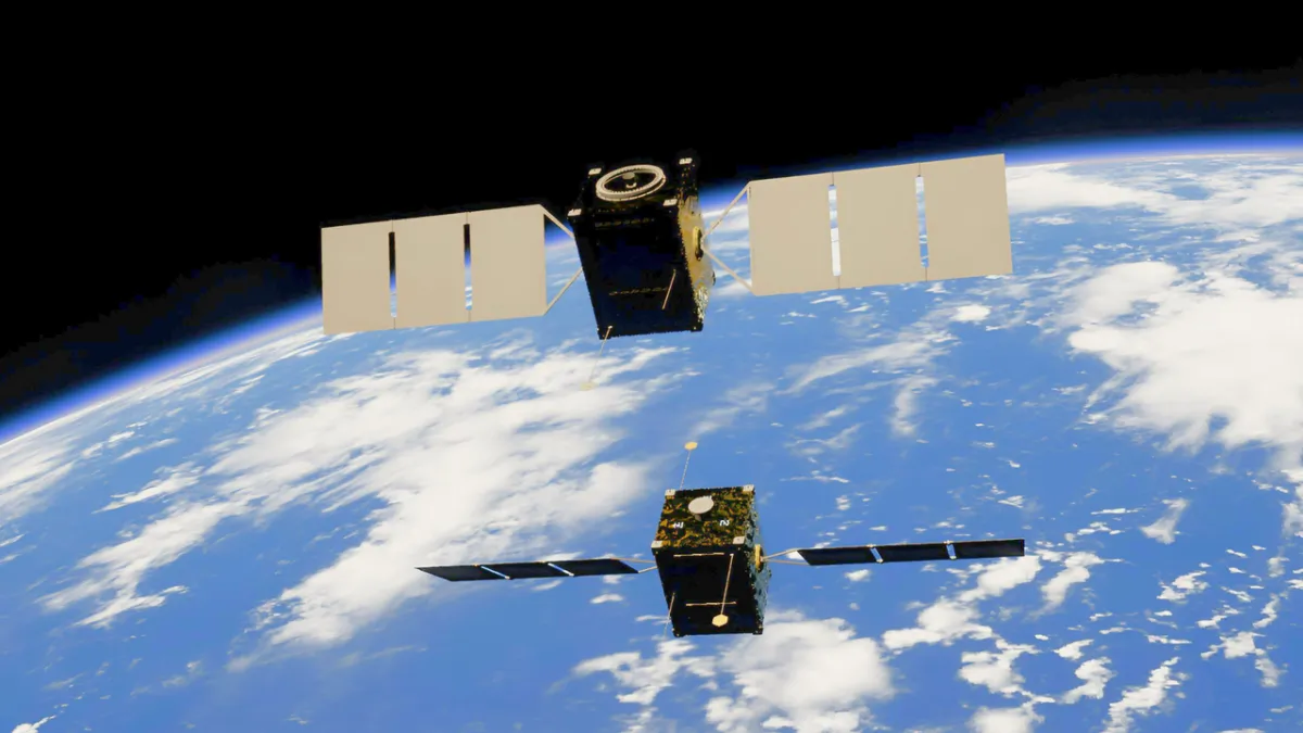 Russian satellites maneuver near a commercial radar satellite supplying intelligence to Ukraine.