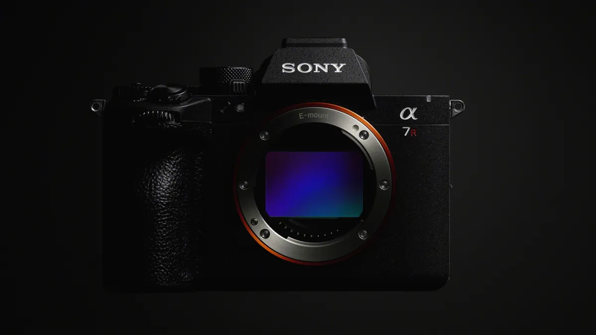 The Sony A7R VI mirrorless camera showcases its fully stacked sensor and Bionz XR2 processor layout.