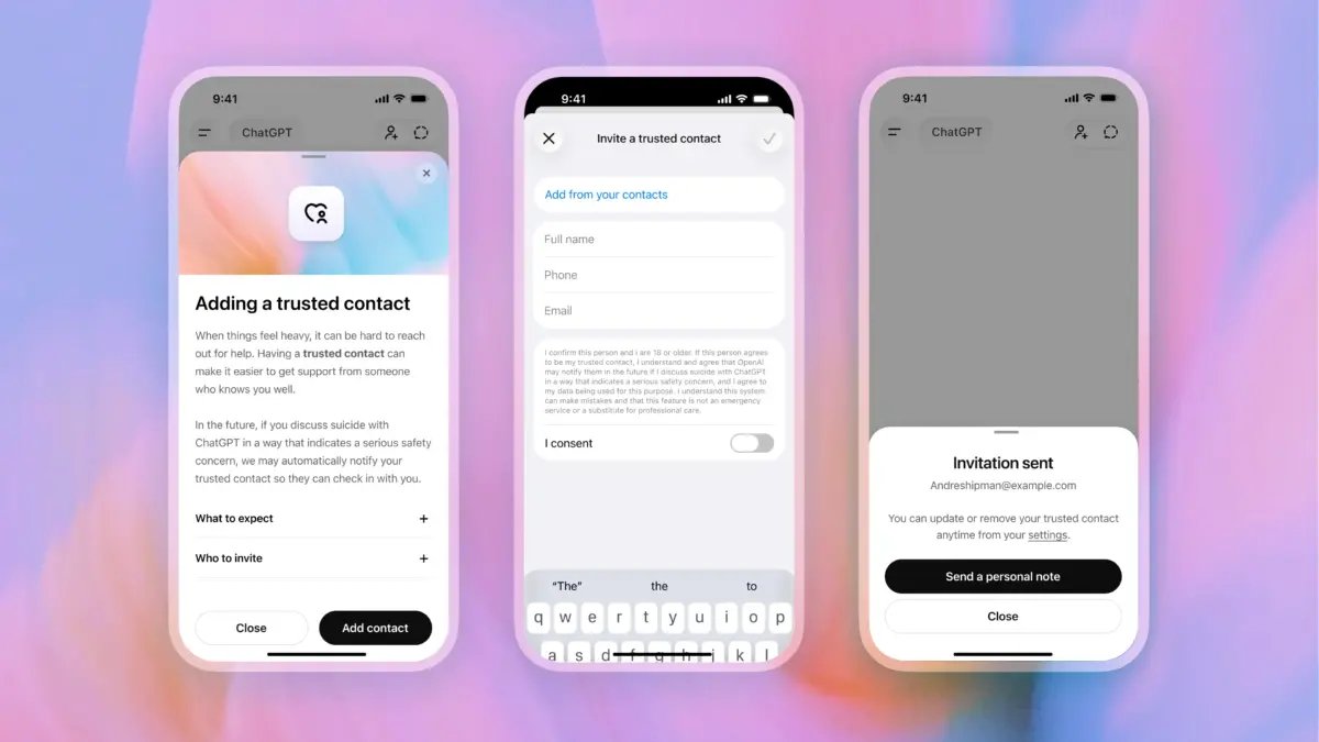 OpenAI Adds Trusted Contact Safety Feature to ChatGPT for Self-Harm Risk Notifications