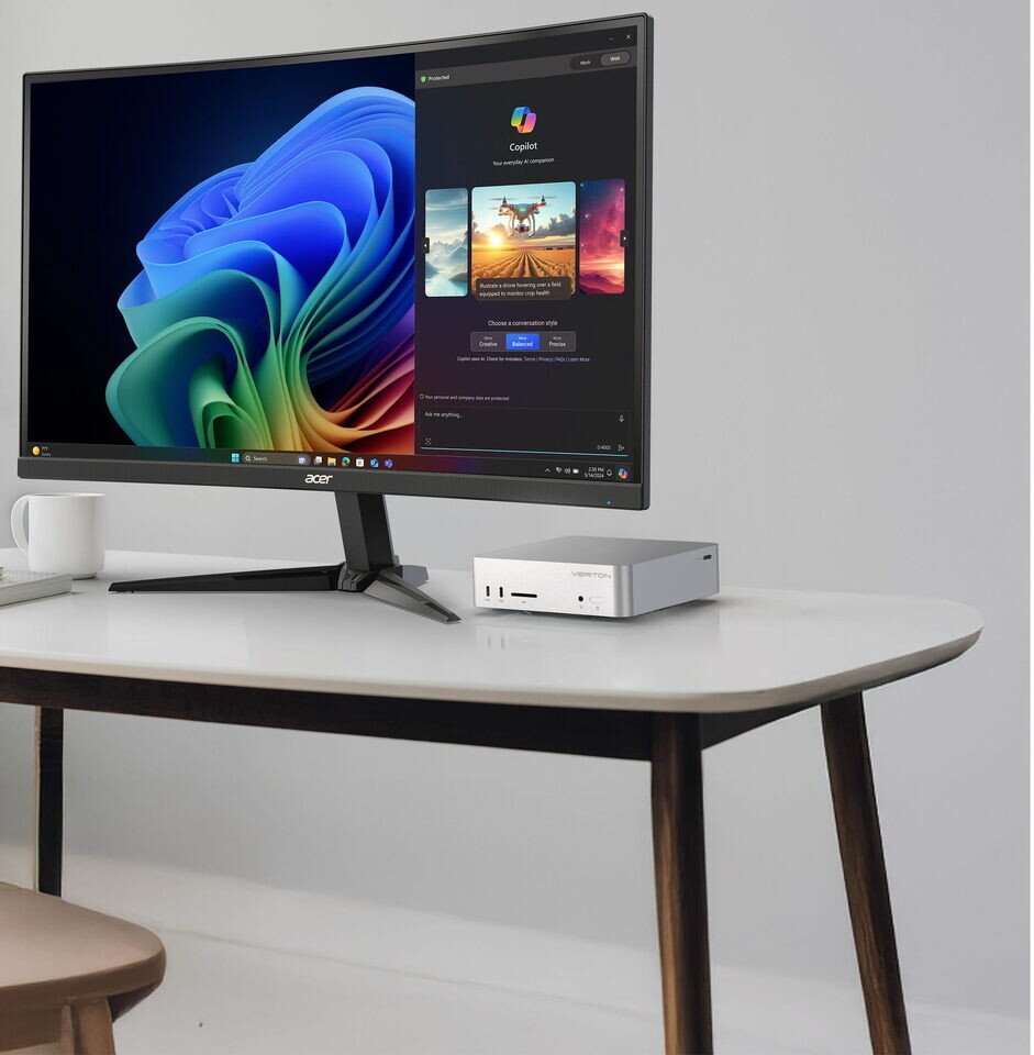 Acer Veriton commercial desktops and workstations for enterprise AI and security applications