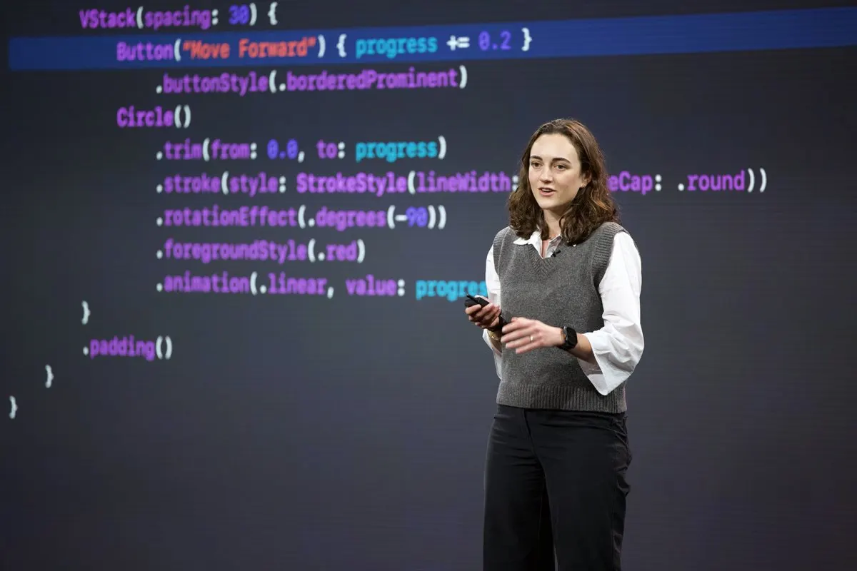 Apple developer documentation highlights SwiftUI updates, Liquid Glass guidelines, and foundation model integration.