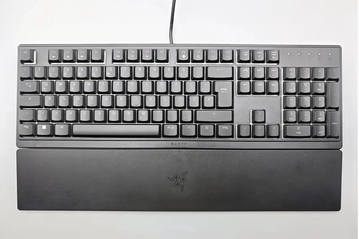 The Razer Ornata V3 X ultra-slim membrane keyboard features single-zone backlighting.