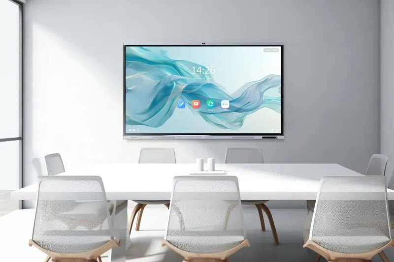 The ZTE AI Interactive Flat Panel is displayed at the Broadband User Congress in Brazil.