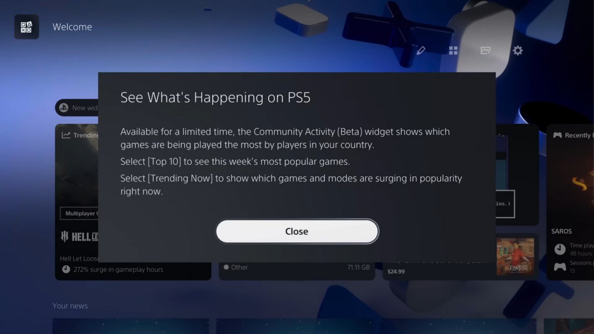 Sony Tests Public Player Count Widget For PlayStation 5