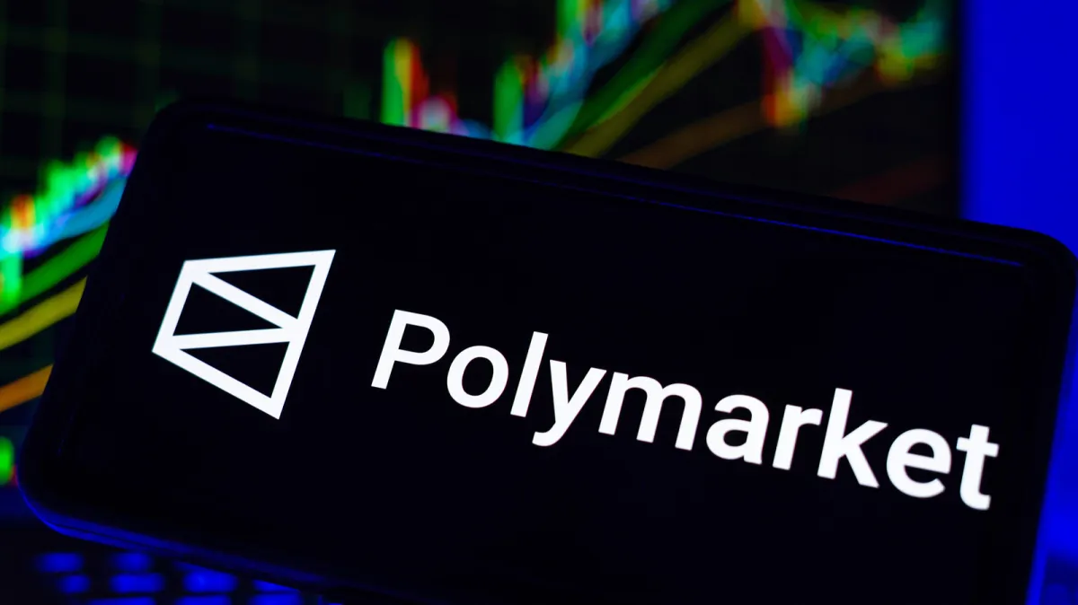 Website interface screenshot of Polymarket prediction platform highlighting regulatory compliance
