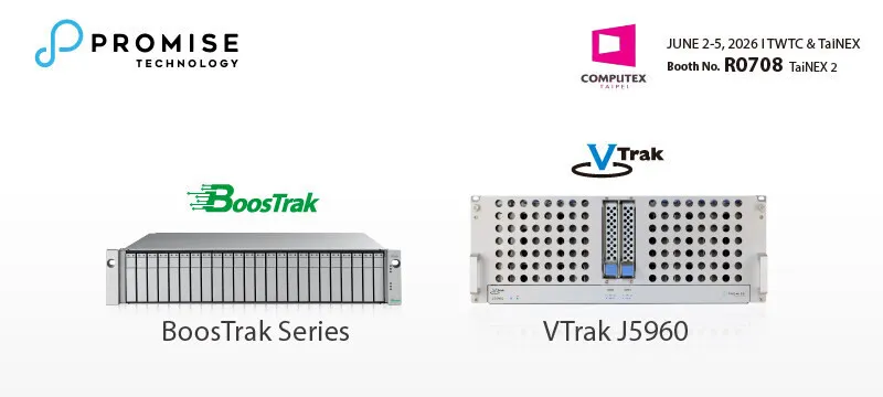 Promise Technology showcases AI storage solutions at Computex 2026 for sustainable enterprise data centers.