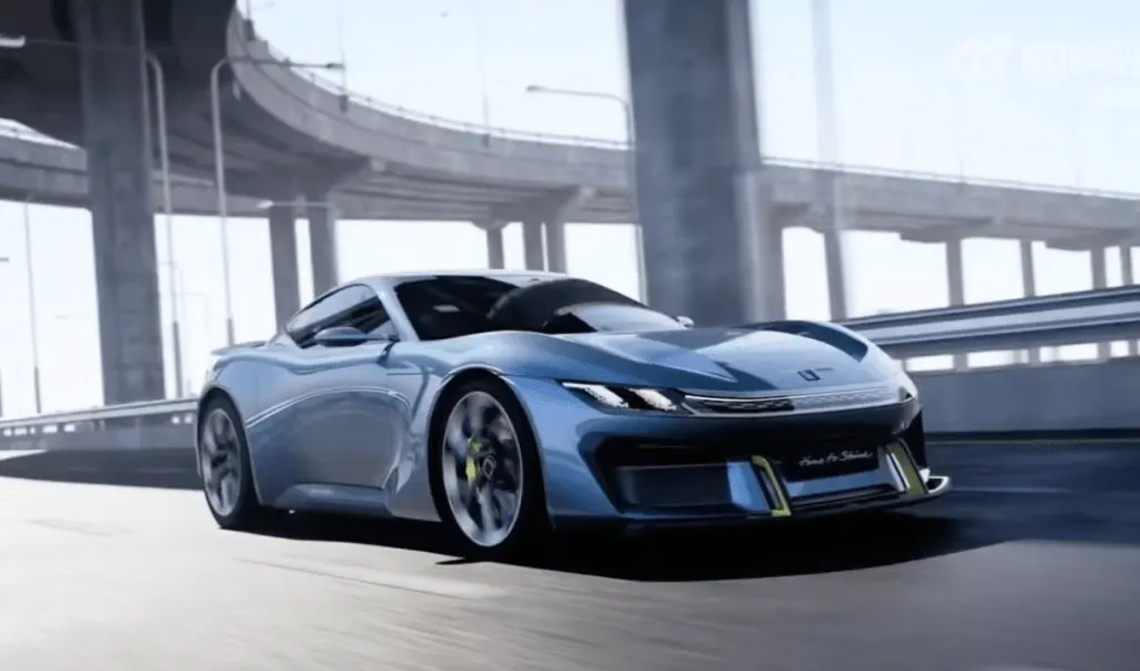 The Lynk & Co Gran Turismo concept vehicle is displayed at the Beijing International Auto Show.