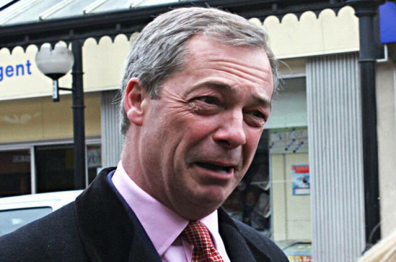 Nigel Farage addresses reporters regarding his allegations of a Russian phone hack.