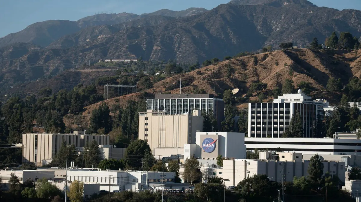 Exterior view of the Jet Propulsion Laboratory facility in California