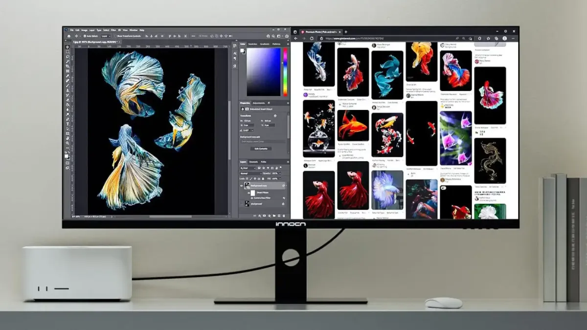 The Innocn 40C1R 40-inch ultrawide monitor features a flat panel and USB-C connectivity.