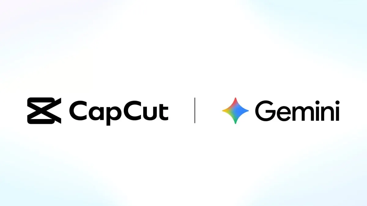 The CapCut mobile interface integrates with Gemini to enable prompt-based video editing.