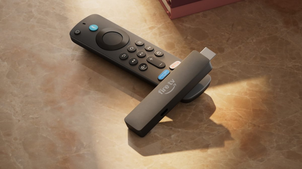 The Amazon Fire TV Stick HD streaming device features a compact design and the new Vega operating system.