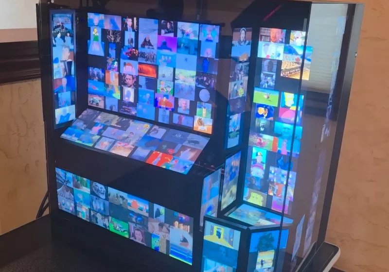 Redditor creates ungodly gaming PC with 13 internal screens and 15,000 looping GIFs