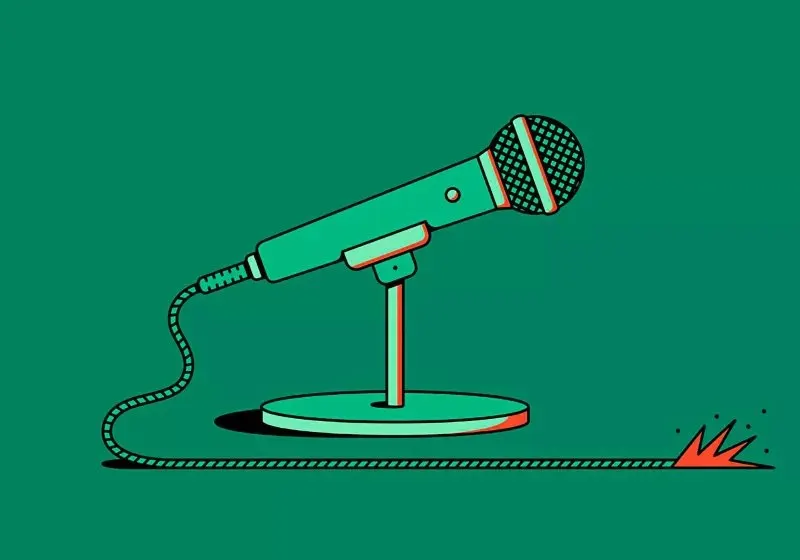 A smartphone screen displays the Alexa app interface for generating custom podcasts.