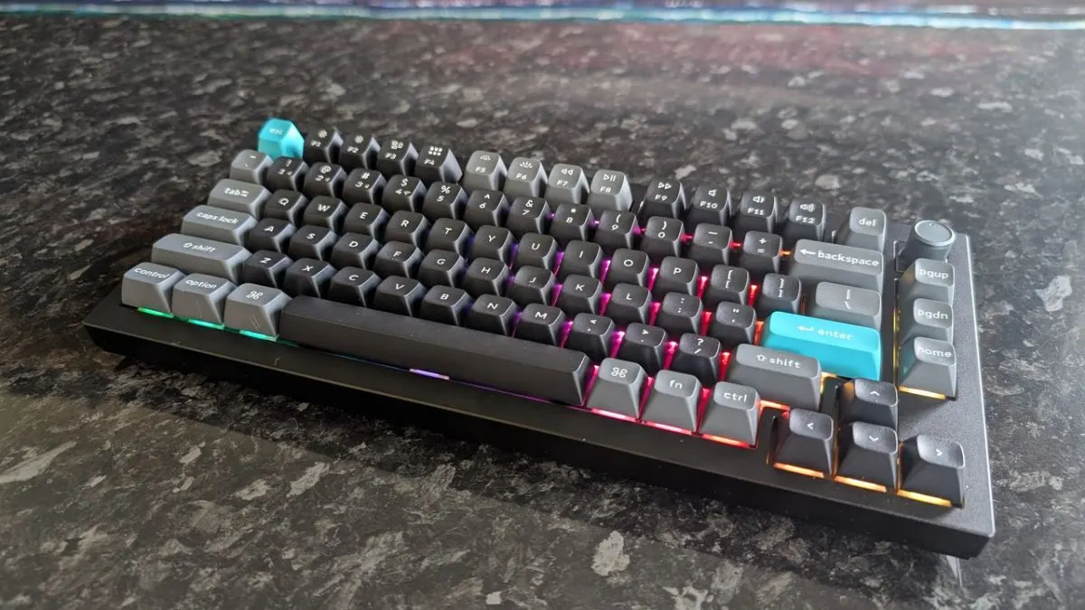Keychron Q1 Ultra 8K mechanical keyboard with a CNC machined aluminum chassis and compact layout.