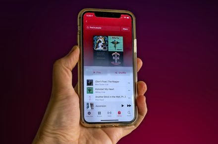 Apple Music subscription tier options are displayed in a beta software interface.