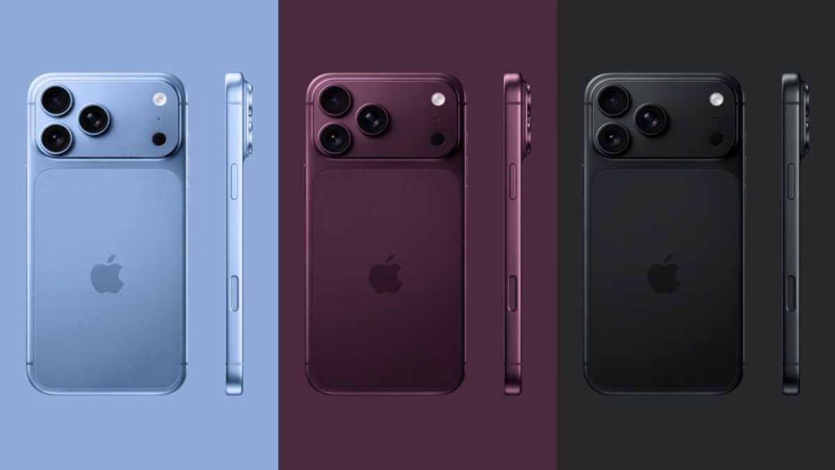 Leaked iPhone 18 Pro dummy units displaying the final Dark Cherry and Light Blue color options.