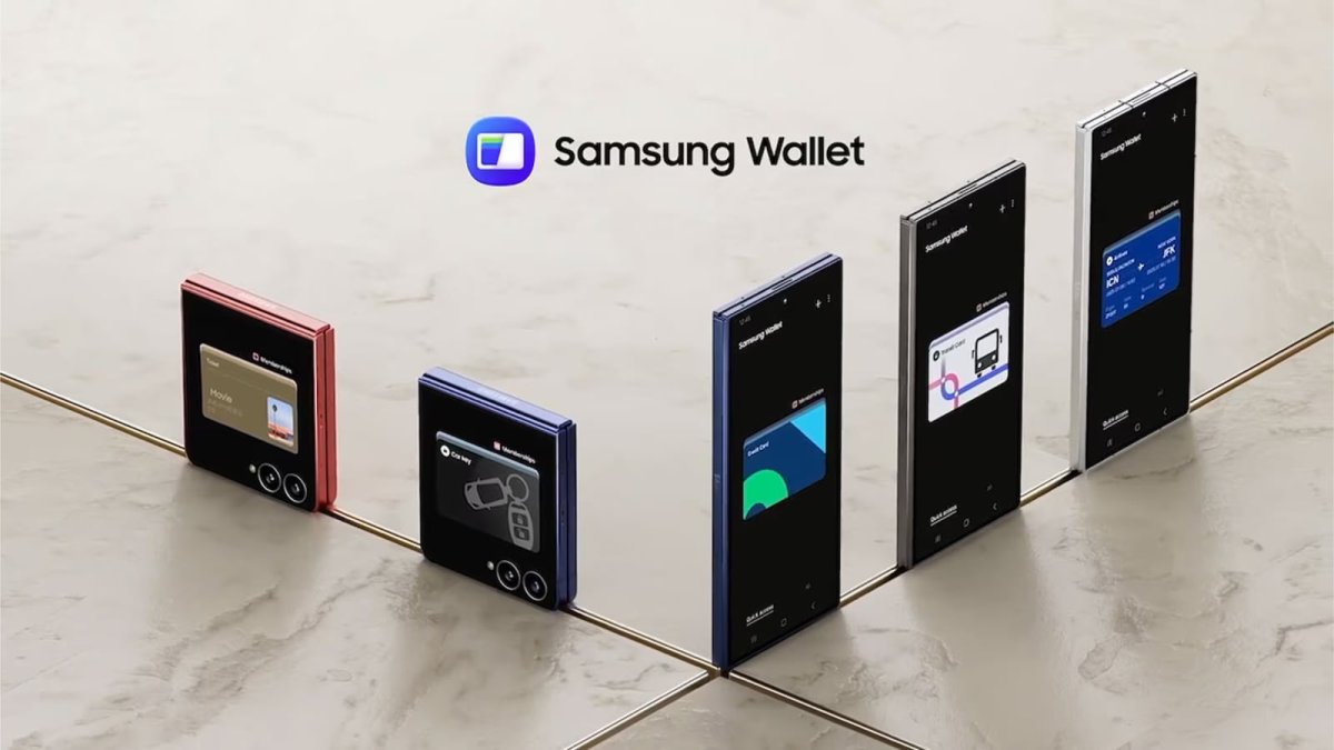 Samsung Wallet app screen showing a stored United States passport for TSA-approved domestic travel.